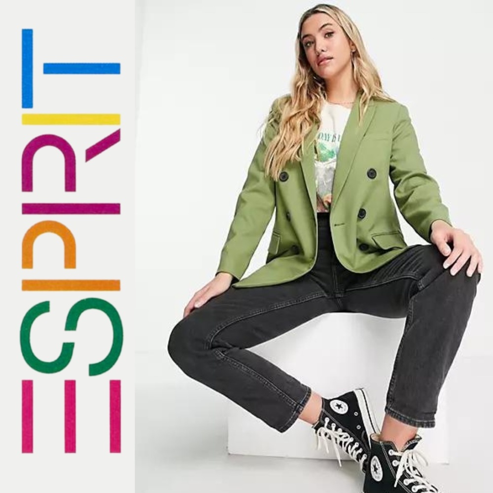 Esprit Mint Green Double Breasted Lightweight Jac… - image 1